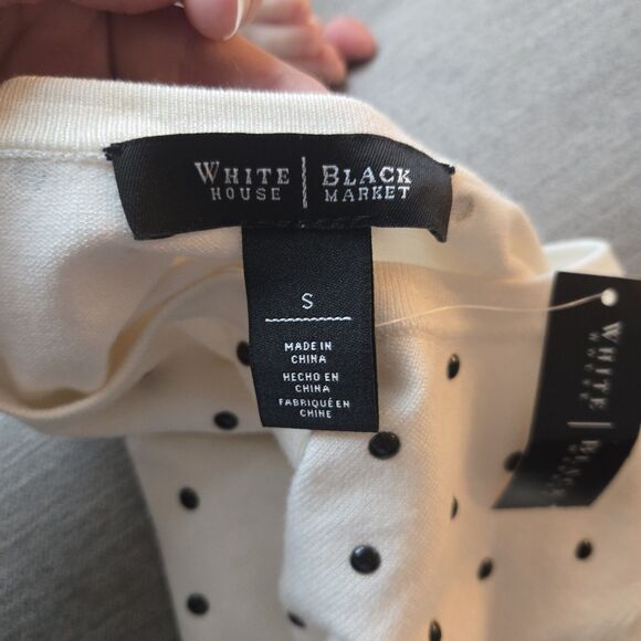 White House Black Market Ombre Polka Dot Embellished Cardigan – Size S NWT - Picture 4 of 10